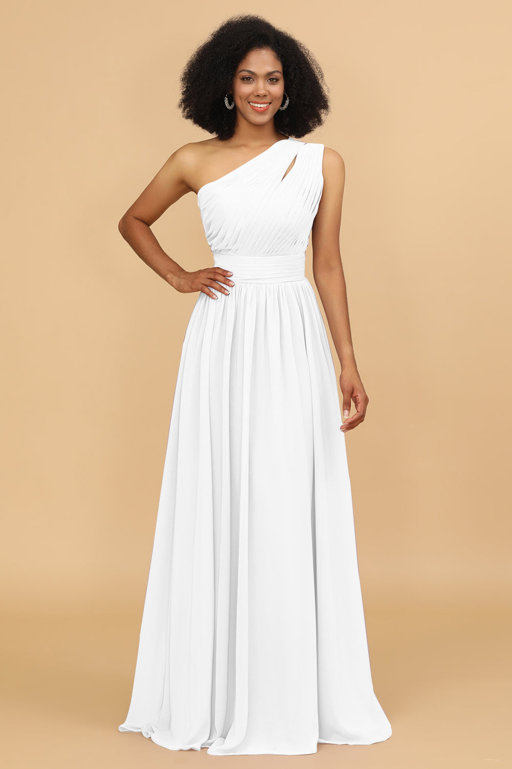 Wedtrend Women Bridesmaids A Line One Shoulder Long Chiffon Wedding Party Formal Bridesmaid Dress with Ruffles WEDTREND Wedtrend Women Bridesmaids A Line One Shoulder Long Chiffon Wedding Party Formal Bridesmaid Dress with Ruffles WEDTREND