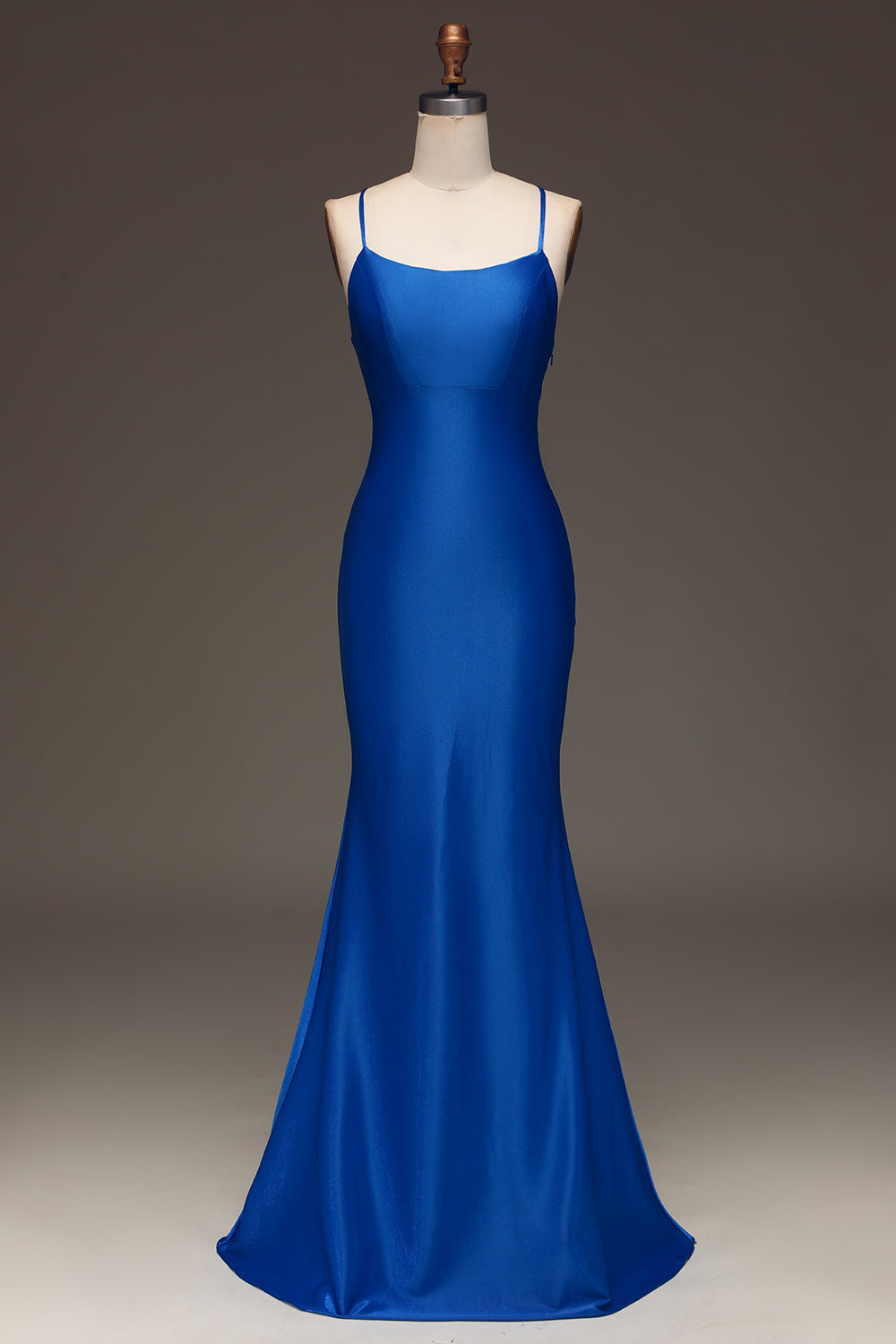 Wedtrend Women Simple Royal Blue Prom Dress Satin Mermaid Long Spaghetti Straps Backless Evening Dress WEDTREND Wedtrend Women Simple Royal Blue Prom Dress Satin Mermaid Long Spaghetti Straps Backless Evening Dress WEDTREND