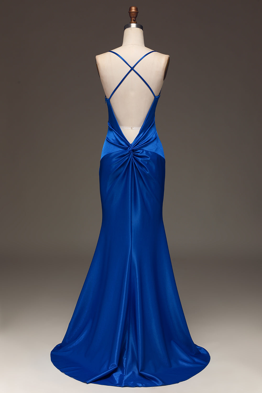 Strapless Simple Royal Blue Velvet Long Prom Dresses With Split, PD057 –  Okstyles
