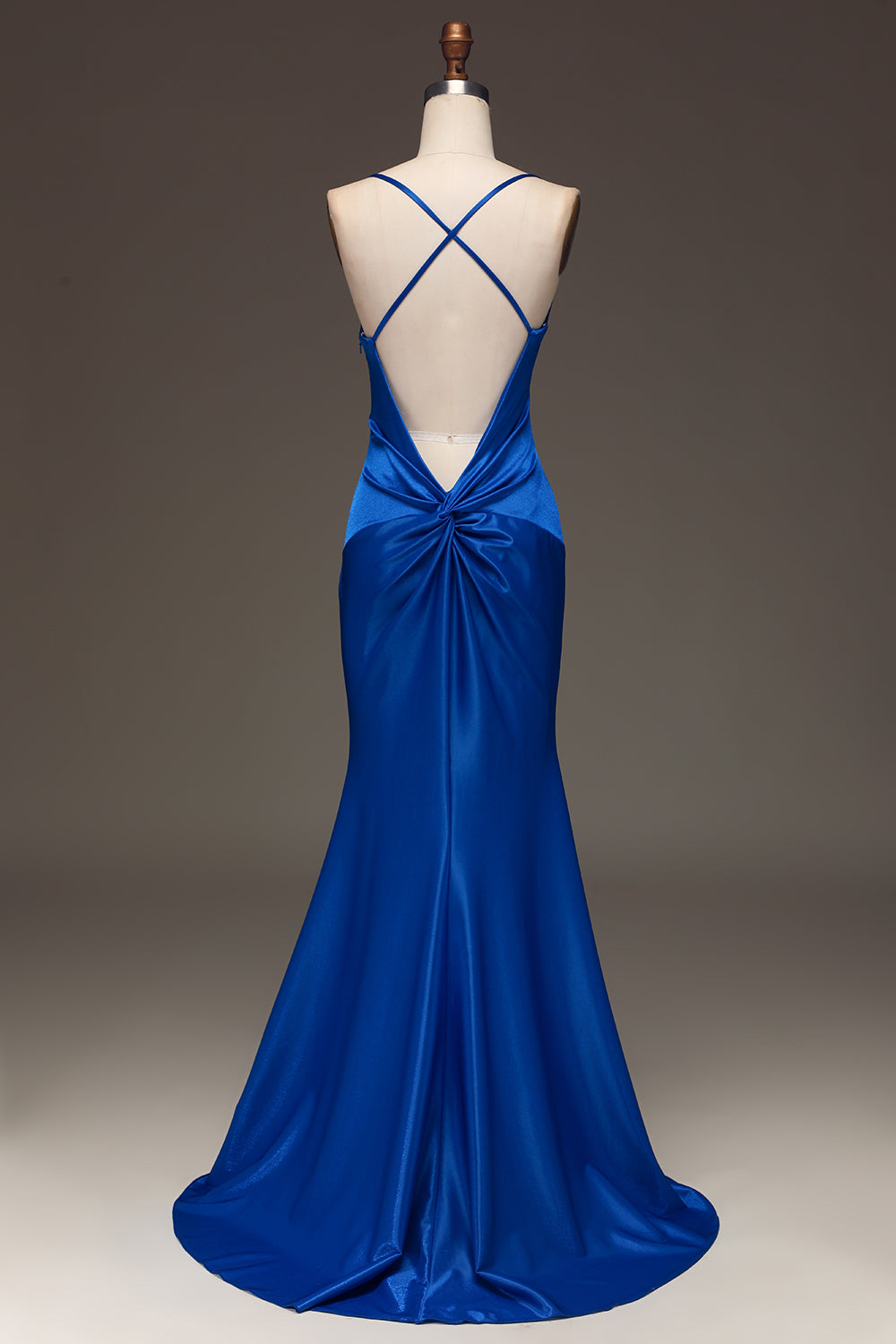 Wedtrend Women Simple Royal Blue Prom Dress Satin Mermaid Long Spaghetti Straps Backless Evening Dress WEDTREND Wedtrend Women Simple Royal Blue Prom Dress Satin Mermaid Long Spaghetti Straps Backless Evening Dress WEDTREND
