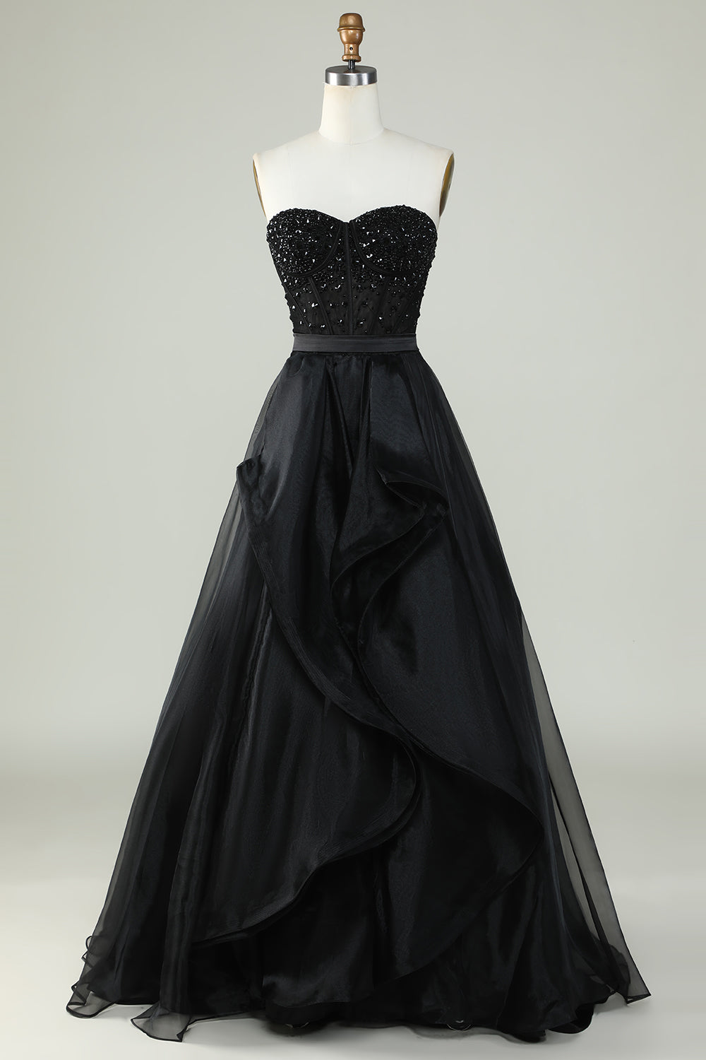 Princess Off the Shoulder Black Satin Long Simple Prom Dresses APD2996 –  SheerGirl