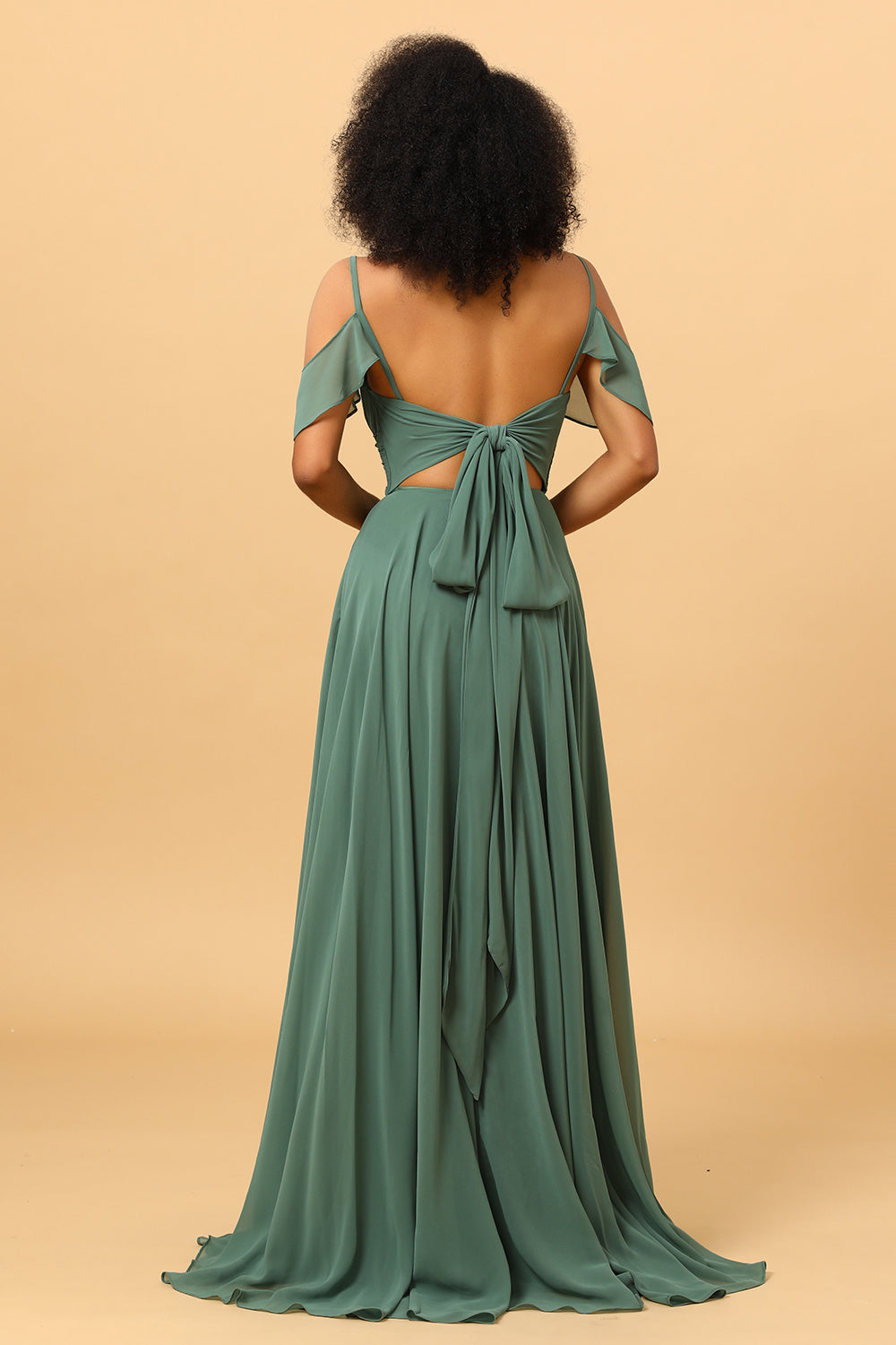 apple slice bridesmaid dresses Ever-Pretty Spaghetti Strap High Slit Chiffon Bridesmaid Dress