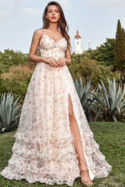 Apricot peacock feather dress sales