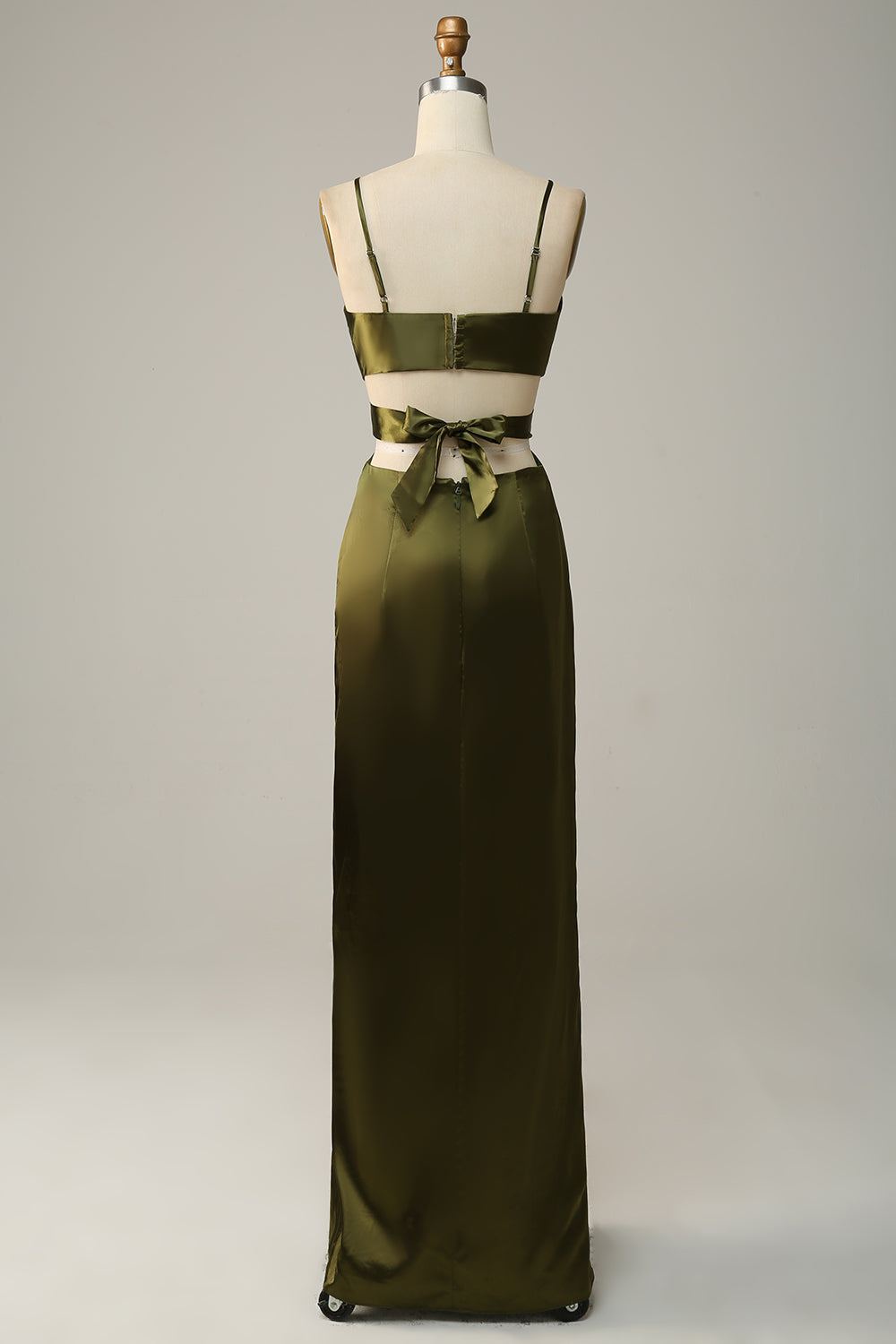 Wedtrend Women Olive Bridesmaid Dress Sheath Spaghetti Straps Cut Out Satin Foraml Wedding Party Dress WEDTREND Wedtrend Women Olive Bridesmaid Dress Sheath Spaghetti Straps Cut Out Satin Foraml Wedding Party Dress WEDTREND