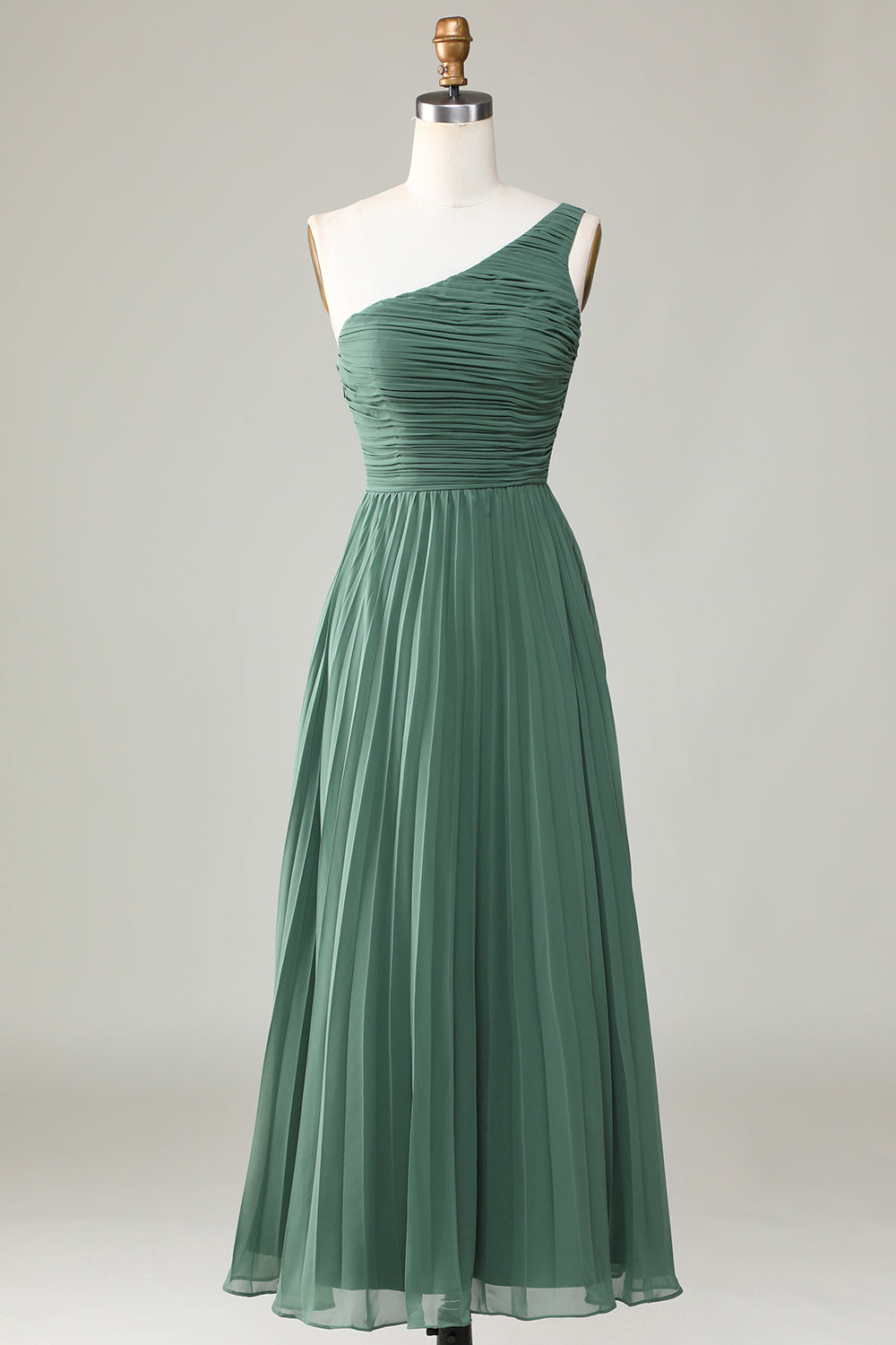 Wedtrend Women Plus Size Eucalyptus Long Bridesmaid Dress One Shoulder A Line Ruched Wedding Guest Dress, Eucalyptus / US18W Wedtrend Women Plus Size Eucalyptus Long Bridesmaid Dress One Shoulder A Line Ruched Wedding Guest Dress, Eucalyptus / US18W