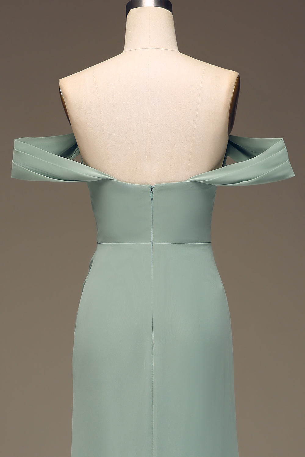 sage green and dusty blue bridesmaid dresses Dusty Blue Beachside Elopement Inspiration