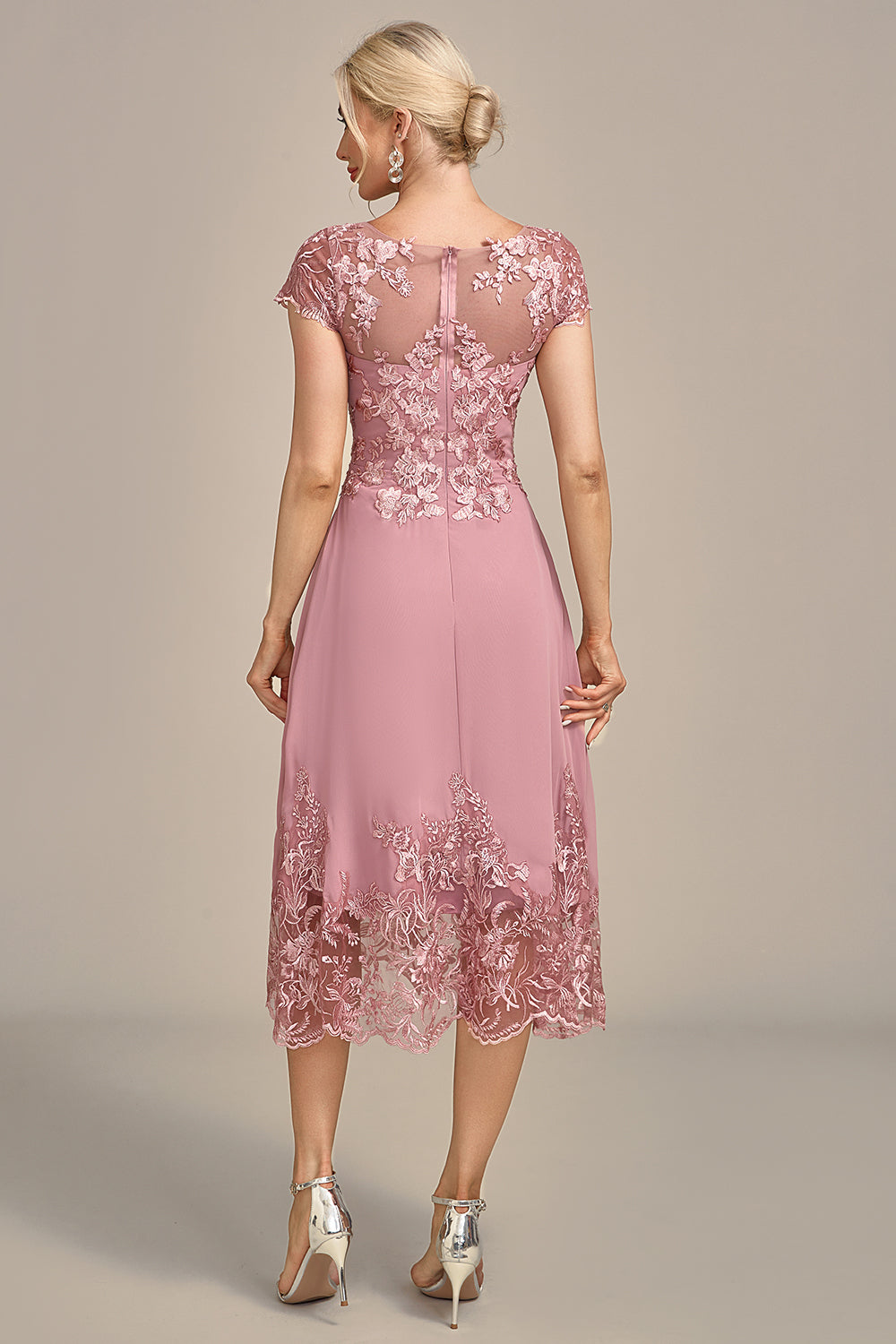 Pink Mother Of The Bride Dresses Outdoor Wedding Fashion Southern Mother Of The Bride Dresses A-Line Blushing Pink