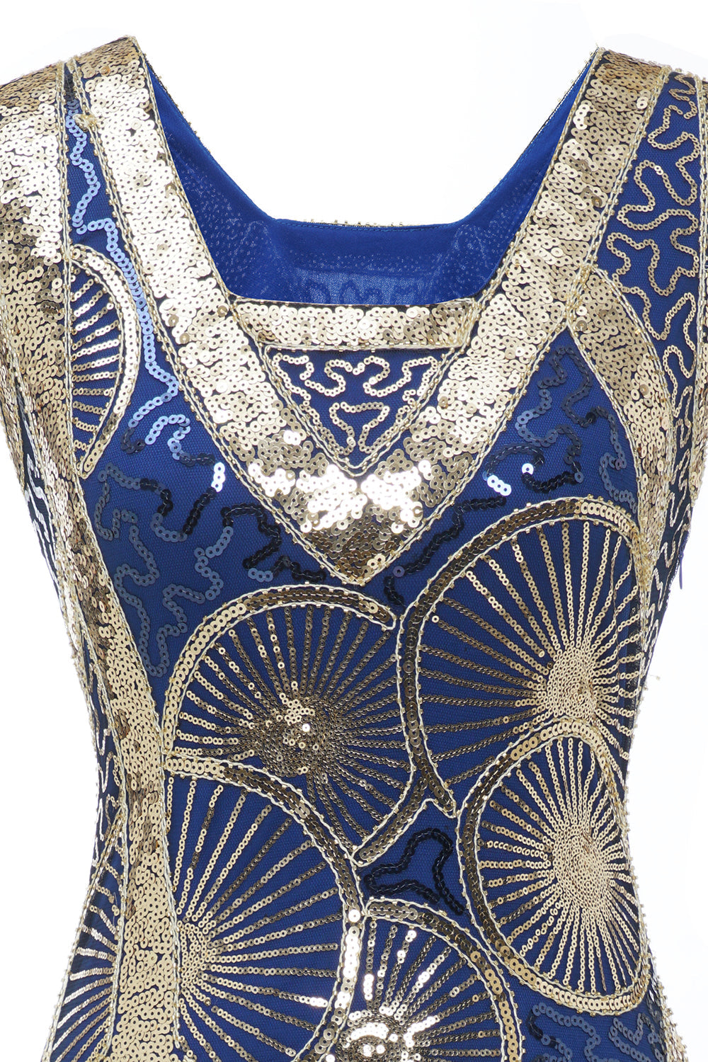 Sequins Blue Fringe Bodycon Gatsby Dress