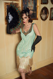 Green Sequins Short Gatsby Party Dress