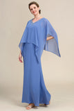 Sheath/Column Sparkly Beaded Batwing Sleeves Mother of the Bride Dress