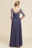 Sparkly Grey Blue Beaded Mother of the Bride Dress