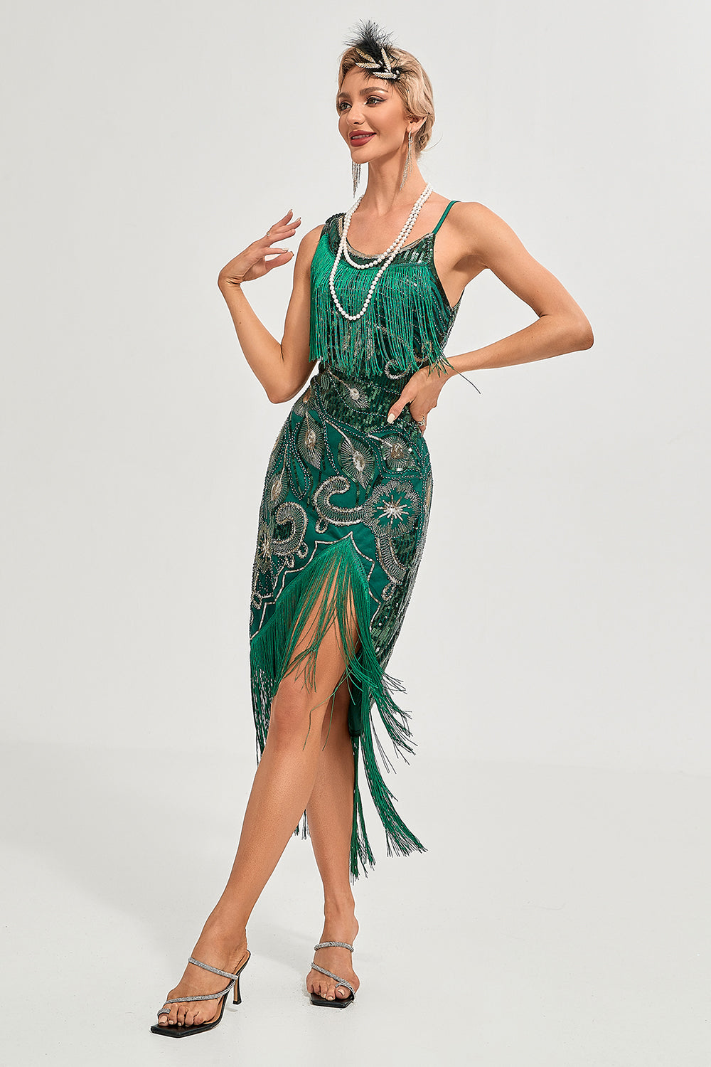 Wedtrend Women Black Gatsby Fringed Flapper Dress Spaghetti Straps 1920s Dress WEDTREND Wedtrend Women Black Gatsby Fringed Flapper Dress Spaghetti Straps 1920s Dress WEDTREND