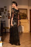 Sheath V Neck Dark Green Sequins Long Party Dress with Fringes