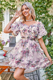 Stylish Dusty Rose A Line Off the Shoulder Tulle Short Homecoming Dress