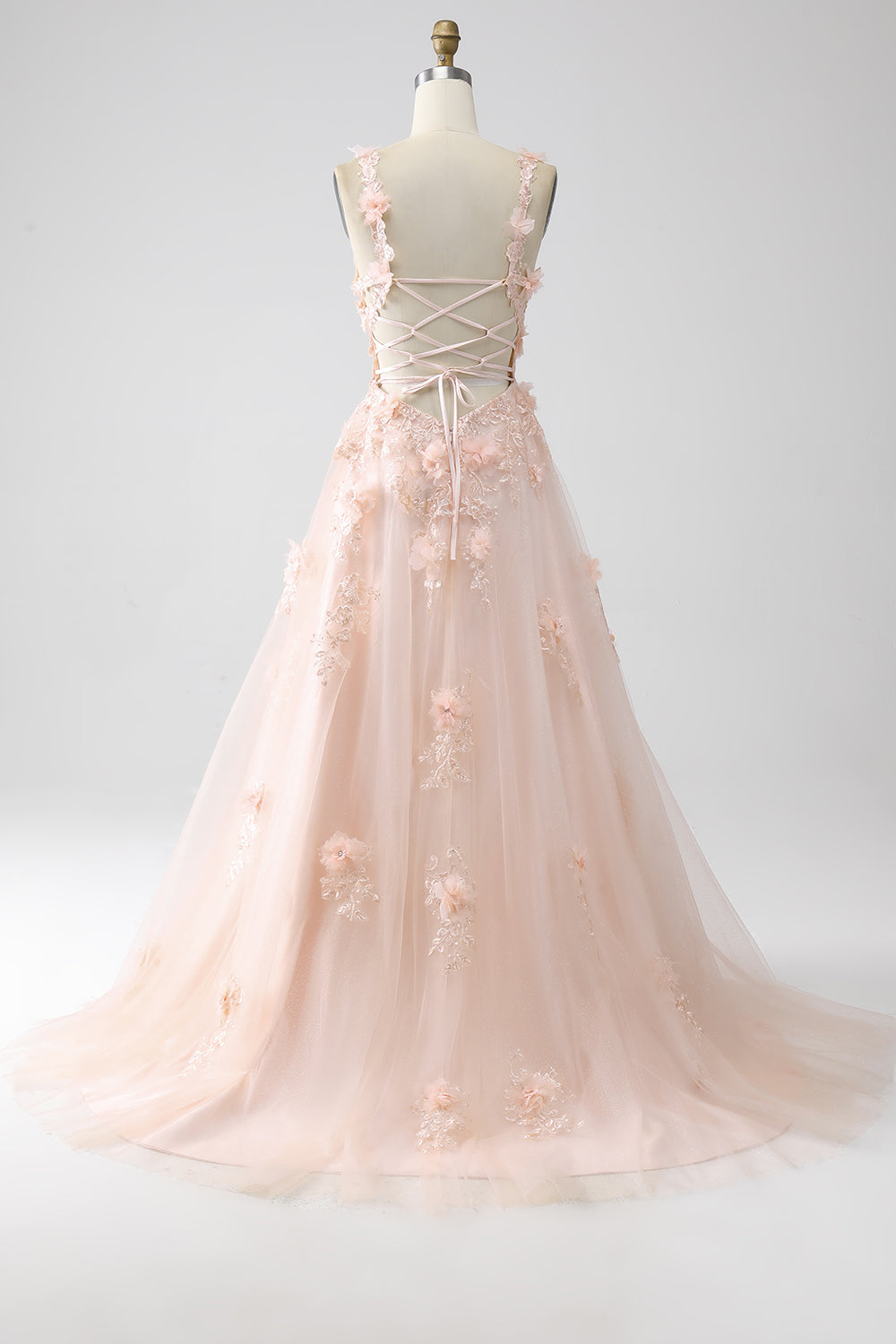 Wedtrend Women Blush A-Line Spaghetti Straps Long Prom Dress with Appliques WEDTREND Wedtrend Women Blush A-Line Spaghetti Straps Long Prom Dress with Appliques WEDTREND