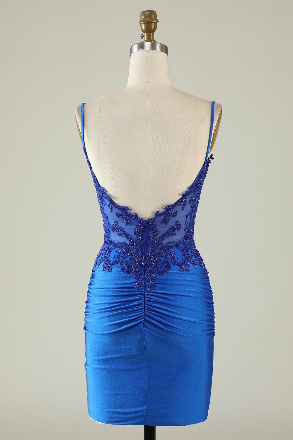 navy blue spaghetti strap bodycon corset dress Miren