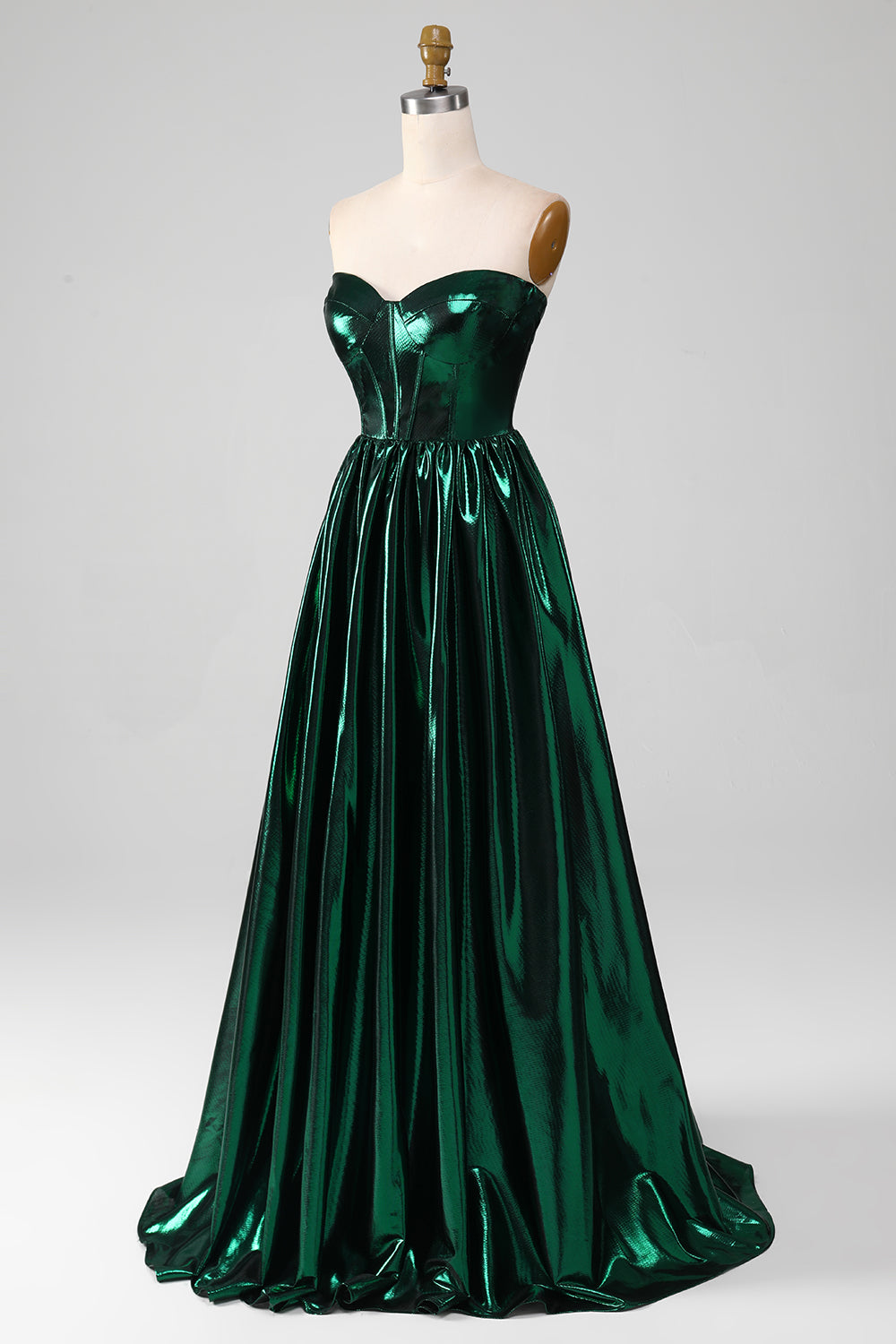 Wedtrend Women Glitter Dark Green Prom Dress A-Line Sweetheart Corset Metallic Long Formal Dress WEDTREND Wedtrend Women Glitter Dark Green Prom Dress A-Line Sweetheart Corset Metallic Long Formal Dress WEDTREND