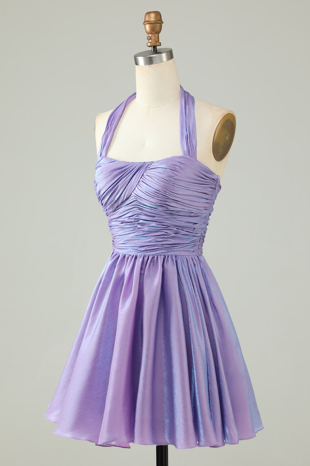 Wedtrend Women Purple Short Homecoming Dress Halter Open Back Sleeveless Short Party Dress, Purple / US26W Wedtrend Women Purple Short Homecoming Dress Halter Open Back Sleeveless Short Party Dress, Purple / US26W